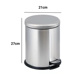 ابعاد سطل زباله استیل 5 لیتری آرام بند CE500