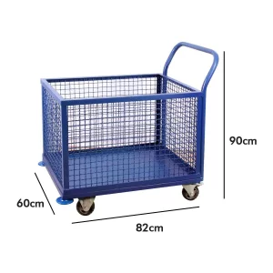 ابعاد گاری حمل 60x80 فلزی با محافظ مدل 8610