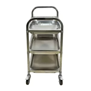 قیمت ترولی تمام استیل سه طبقه مدل 613