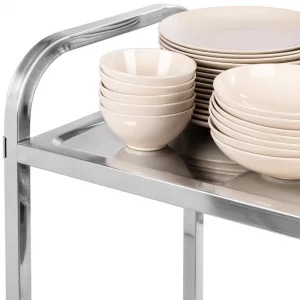 ویژگی های ترولی چهار طبقه استیل تخت 624