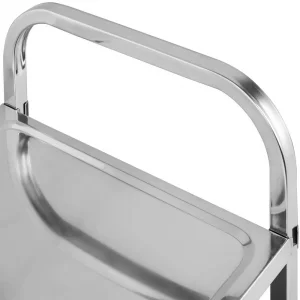 ابعاد ترولی چهار طبقه استیل تخت 624