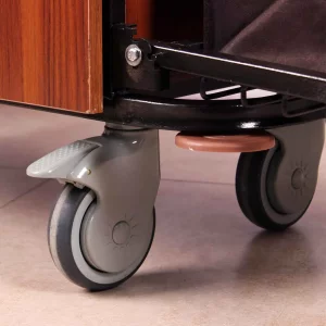 چرخ های مقاوم ترولی هتلی تاشو درب‌دار مدل 9410