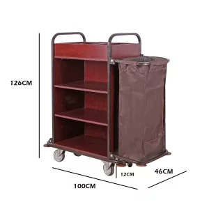 ابعاد ترولی هتلی خانه‌داری تاشو مدل 9450