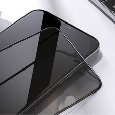محافظ صفحه نمایش حریم شخصی باسئوس مدل Pricacy Anti Peeping منسب برای گوشی موبایل اپل iphone 12 pro max بسته دو عددی