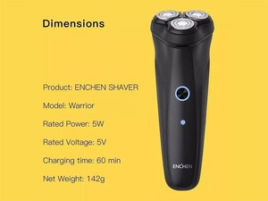 خرید ریش تراش شیائومی Xiaomi Enchen Warrior Rotary Shaver 5W