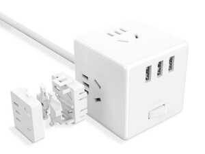 چند راهی مکعبی دارای سیم میجیا شیائومی Xiaomi Mijia Cube Shape Socket Power Converter