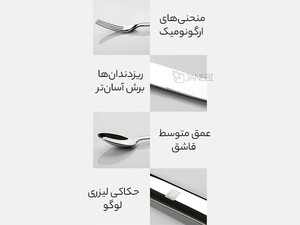 بهترین ست کارد، قاشق و چنگال شیائومی Xiaomi Huohou HU0023 Stainless Steel Knife Fork And Spoon