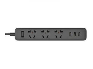 ارزانترین چند راهی سه سوکت و سه یو اس بی شیائومی  Xiaomi Mi Power Strip Xmcxb01QMN Europlug XMCXB01QMN