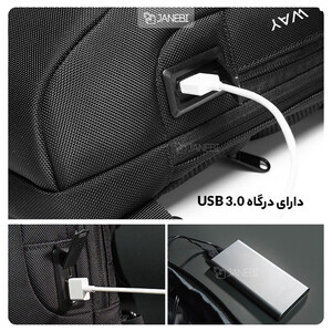 کوله تک بند ضد سرقت دارای پورت USB بنج  BANGE 22085 Oxford Cloth Sling Chest Bag USB External Charging Port