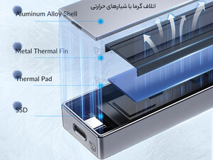 خرید تبدیل M.2 NVMe به Type-Cاوریکو ORICO FV15C3-G2 USB3.2 Gen2 Type-C M.2 NVMe/NGFF SSD Enclosure