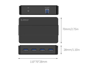 سرعت هاب 4 پورت اوریکو ORICO H4928-U3 4 Port USB3.0 HUB