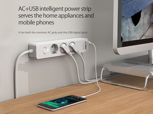 چند راهی 5 سوکت و 2 یو اس بی اوریکو ORICO GPC-5A2U-EU 5 AC Power Strip with 2 USB Charging Port