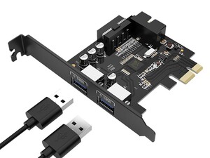 هاب دو پورت اینترنال USB 3.0 اوریکو ORICO PVU3-2O2I 2 Port USB3.0 PCI-E Expansion Card with 1*19 Pin Slot