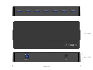 هاب 7 پورت اوریکو ORICO H7928-U3-V1 7 Port USB3.0 Desktop HUB