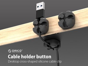 نگهدارنده تکی کابل اوریکو ORICO CBSX Desktop Cross-shaped silicone cable clip