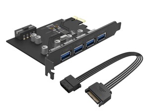 هاب یو اس بی اینترنال 4 پورت اوریکو Orico 4 Port USB3.0 PCI-E Expansion Card PME-4U