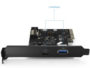 هاب اینترنال یو اس بی و تایپ سی اوریکو Orico PA31-AC 2Port USB3.1 PCI-E Adapter