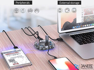 هاب یو اس بی 7 پورت اوریکو Orico 7 Port USB3.0 Transparent HUB H7U-U3