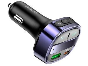 خرید  شارژر ف÷ندکی با قابلیت پخش موسیقی و تماس هوکو Hoco Car charger E70 with wireless FM transmitter