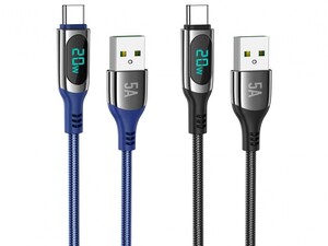 کابل شارژر سریع یو اس‎ بی به تایپ‎ سی هوکو Hoco S51 5A Extreme Fast charging data cable for Type-C