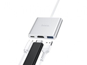 هاب و مبدل تایپ سی هوکو HOCO Type-C hub HB14 Easy use USB3.0+HDMI+PD