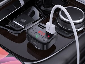 شارژر فندکی سریع با قابلیت پخش موسیقی و تماس هوکو Hoco E59 Car Charger FM Transmitter