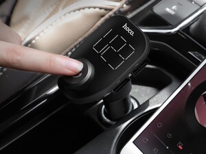 شارژر فندکی با قابلیت پخش موسیقی و تماس هوکو Hoco E45 Car Charger with Wireless FM Transmitter