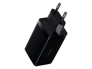 قیمت شارژر گالیم نیترید نسل جدید شارژر های بیسوس BASEUS GaN3 Pro Fast Charger 2C+U 65W Black w/USB-C to USB-C cable (CCGP050101)