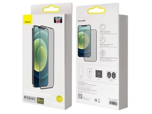 محافظ صفحه نمایش حریم شخصی دوتایی بیسوس Baseus Tempered glass 0.3mm for iPhone 12 Mini SGAPIPH54N-KR01