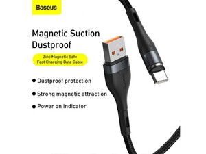 کابل شارژ آهنربایی تایپ سی بیسوس Baseus Zinc Magnetic Type-C Cable 3A 1m