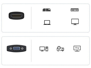 کابل اچ دی ام آی به وی جی آی بیسوس Baseus WKQX010001 Lite Series Adapter HDMI To VGA