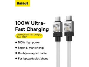 ارزانترین کابل تایپ سی به تایپ سی 100 وات بیسوس Baseus CoolPlay Series Fast Charging Cable Type-C - Type-C 100W 1m