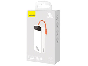 پاوربانک شارژر سریع 20000 همراه با کابل لایتنینگ بیسوس Baseus  Power Bank with Lightning Cable 20000mAh 20W PPLK000002