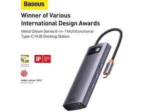 هاب 6 پورت تایپ‌سی بیسوس Baseus Starjoy 6 Port Type-C HUB WKWG060013