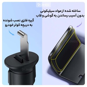 پایه نگهدارنده گرانشی موبایل خودرو بیسوس Baseus Metal Age II Gravity Car Mount Car Gravity Phone Holder For Air Vent SUJS000012