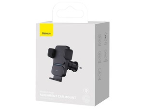 پایه نگهدارنده و شارژر وایرلس موبایل خودرو بیسوس Baseus Wisdom 15W Wireless Charger Air Vent Car Mount Holder CGZX000001