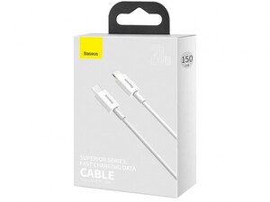 کابل شارژ سریع تایپ سی به لایتنینگ 1.5 متری بیسوس Baseus Cable Superior Series Type-C To Lightning 20W MOQ:40 CATLYS-B02