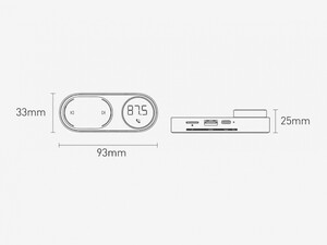 گیرنده بلوتوثی موزیک بیسوس Baseus Solar Car FM Transmitter, Bluetooth 5.0, TF, AUX