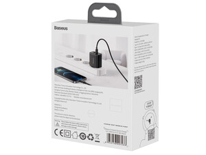 شارژر دیواری فست شارژ 20 وات بیسوس Baseus Compact Quick Charger U+C PD QC CCCP20UE CCXJ-B01 EU