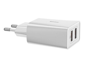 شارژر دیواری سریع دو پورت بیسوس Baseus Dual USB Speed Mini Charger