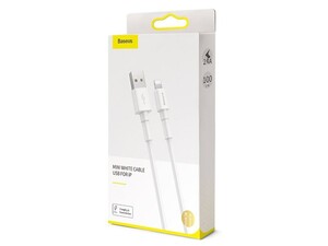 کابل شارژ سریع و انتقال داده لایتنینگ بیسوس Baseus Mini White Lightning Cable 1m 2.4A