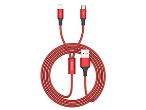 کابل دوسر شارژر سریع بیسوس BASEUS CAML-SU01 RAPID SERIES 2 IN 1 CABLE