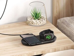 شارژر وایرلس دوتایی گوشی و اپل واچ بیسوس Baseus BS-W511 Cable Winder Wireless Charger