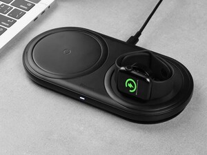 شارژر وایرلس دوتایی گوشی و اپل واچ بیسوس Baseus BS-W511 Cable Winder Wireless Charger