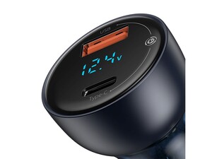 شارژر فندکی سریع دو پورت بیسوس Baseus Particular Digital Display Quick Car Charger