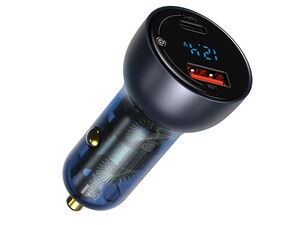 شارژر فندکی سریع دو پورت بیسوس Baseus Particular Digital Display Quick Car Charger