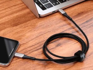 کابل شارژ و انتقال دیتای نیم متری تایپ سی به لایتنینگ بیسوس Baseus Horizontal PD Flash Charge Type-C to Lightning Cable 0.5M