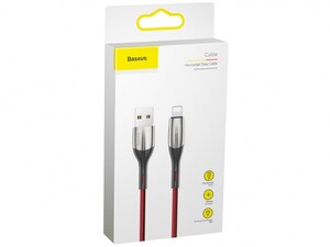 کابل شارژ و انتقال دیتای نیم متری لایتنینگ بیسوس Baseus Horizontal Data Cable Lightning 50cm