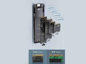 باکس درایو اس اس دی M2 NVME بیسوس BASEUS Full Speed Series SSD Enclosure M.2 NVMe SSD سازگار با انواع اس اس دی ام2