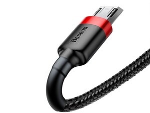 کابل شارژ سه متری میکرو یو اس بی بیسوس Baseus Cafule Cable 3M micro USB مقاوم دربرابر شکستن